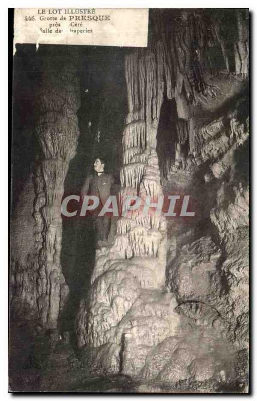 Old Postcard Lot Illustrates Cave near Presque cere Room Draperies