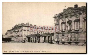 Old Postcard Compiegne Chateau Perspective of the frontage