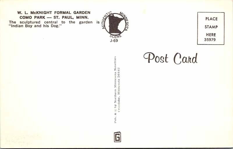 Postcard GARDEN SCENE St. Paul Minnesota MN AL6209