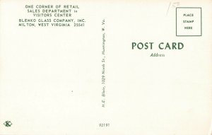 Postcard Blenko Glass Company Inc Milton West Virginia 