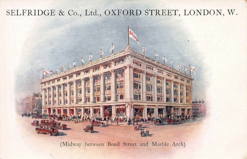 Selfridge & Co., Oxford Street, London, England, Early Postcard, Unused 