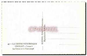 Old Postcard Picturesque Creuse Crozant Creuse La Creuse and Bridge cut