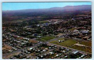 MESA, AZ Arizona ~ Birdseye View & LATTER DAY SAINTS TEMPLE c1950s Postcard