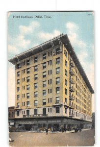 Dallas Texas TX Postcard 1910 Hotel Southland