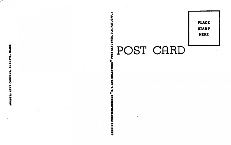 Augusta Maine World War I Memorial  Postcard Unused