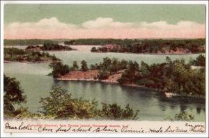 Canada - ON. Canadian Channel from Smoke island, 1000 Islands