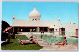 Scottsdale Arizona AZ Postcard Casa Blanca Inn Resort Poolside View 1960 Vintage