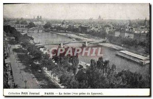 Postcard Collection Old Diary Paris Seine shooting Louvre