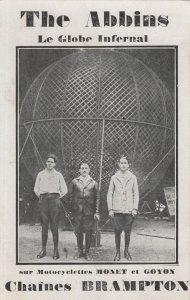 The Abbins Glove Infernal Circus Motorcycle French Old Postcard