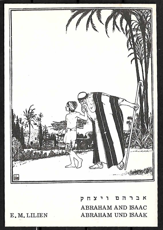 JUDAICA. ISRAEL. BIBLE ILLUSTRATION BY E. LILIEN.  ART NOUVEAU 10 POSTCARDS 1982