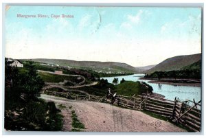 Cape Breton Nova Scotia Canada Postcard Margaree River 1907 Posted Antique