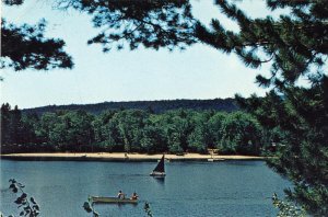 North Waterford, Maine/ME Postcard, View Of Papoose Pond Camping Area