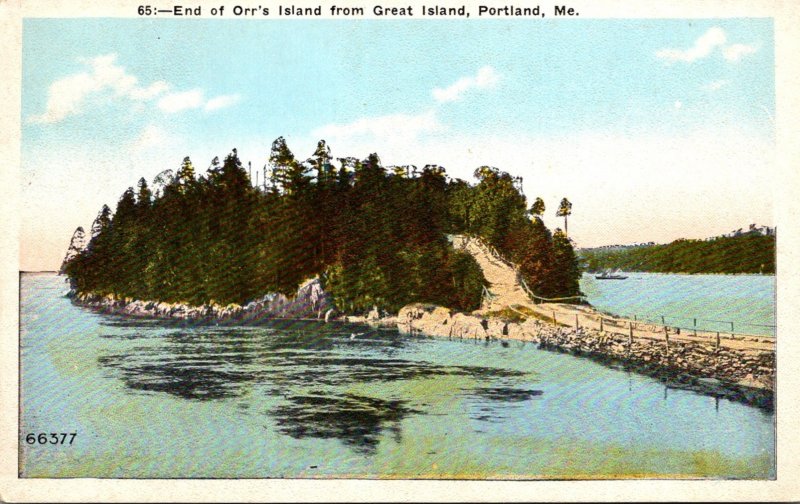 Maine Portland End Of Orr's Island From Great Island