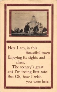 G71/ Grand Junction Michigan RPPC Postcard High School Building c1910