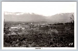 Creston, British Columbia, Vintage Real Photo RPPC Postcard