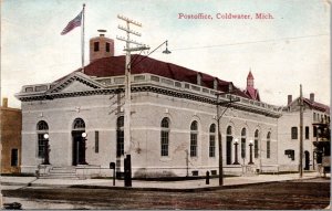 Postcard Post Office in Coldwater, Michigan