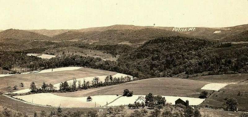 View East Side Martin's Mt. Looking Toward Polish Mt. Rppc Real Photo Maryland 