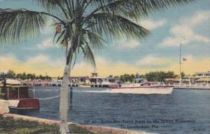 Florida Fort Lauderdale Bahia Mar Yacht Basin On Inland Waterway 1953 Curteich