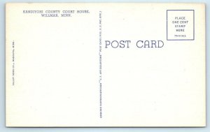 WILLMAR, Minnesota MN ~ KANDIYOHI COUNTY COURT HOUSE c1940s Linen  Postcard