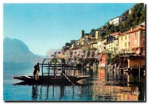 Modern Postcard Gandria Lago di Lugano