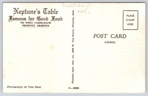 Phoenix Arizona~Neptunes Table Restaurant Multi View Scenes~Vintage Postcard