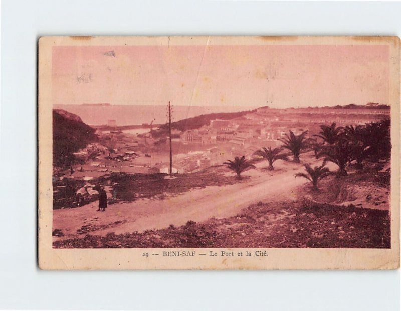 Postcard Le Port et la Cité Béni Saf Algeria