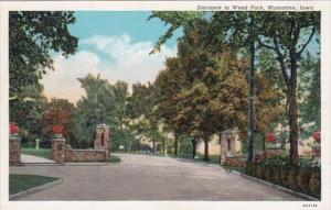 Iowa Muscatine Entrance To Weed Park Curteich