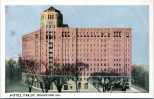 Postcard IL Rockford - Hotel Faust