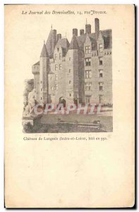 Old Postcard Le Journal des Demoiselles Rue Drouot Chateau de Langeais in Bat...