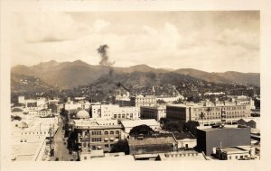 HAWAII 1930s RPPC Real Photo Postcard Aerial View Honolulu?