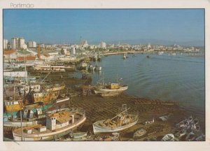 Portimao Portugal Fishing Boat Vessels Postcard