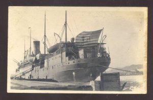 RPPC UNITED STATES NAVY MILITARY SHIP TRANSPORT WWI REAL PHOTO POSTCARD