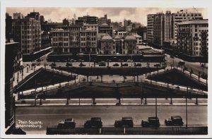 South Africa Plein Square Johannesburg Vintage RPPC C079