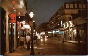 Postcard New Orleans - Bourbon Street