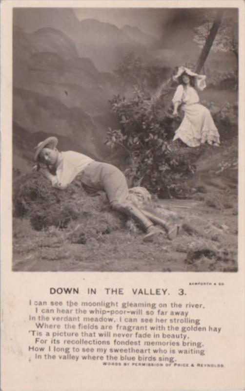 Bamforth Romantic Couple Down In The Valley No 3