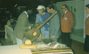 Charles & Diana Inspect Craft Hand Made Guitar Canada Tour Postcard