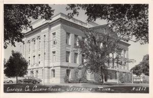 B18/ Jefferson Iowa Ia Real Photo RPPC Postcard c1940 Green County Court House 2