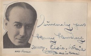 Harry Hemlsey Radio Luxembourg WW2 Rugby MP 2x Hand Signed Autograph