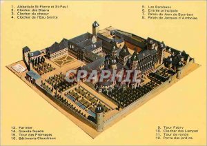 Modern Postcard Abbey of Cluny (Saone et Loire) in Burgundy executed by the S...