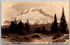 Columbia River Highway Oregon 1940s RPPC Real Photo Postcard Mt. Hood Loop