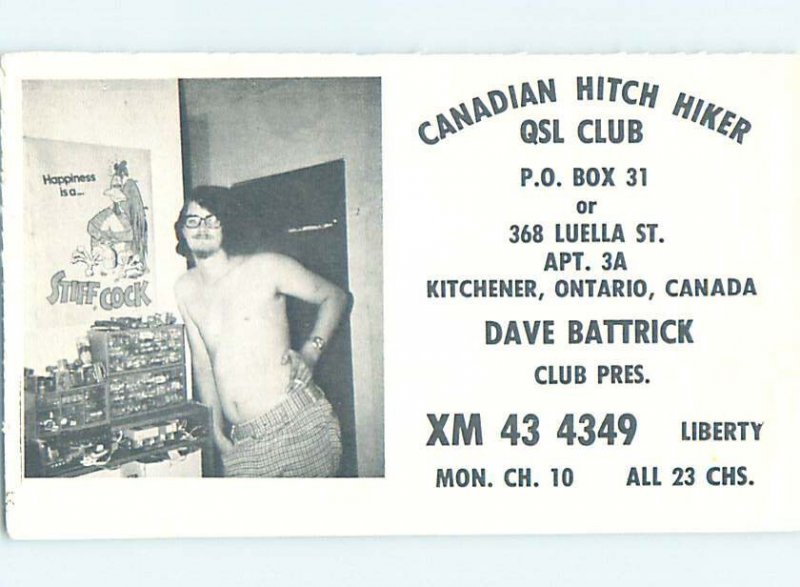 Pre-1980 RADIO CARD - CB HAM OR QSL Kitchener Ontario ON AH1668