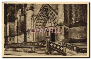 Old Postcard Rodez Portal & # 39entree the cathedral