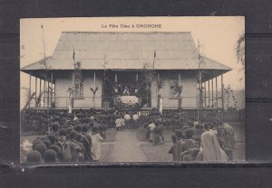 PAPUA NEW GUINEA, ONONGHE, RELIGIOUS CEREMONY, c1920 Sacre Couer ppc., unused