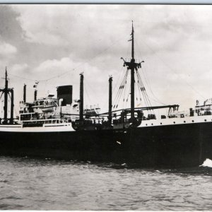 c1920s MS / USS Bali Dutch Cargo Steamship RPPC Photo Netherland Line SMN A150