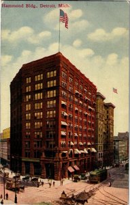Hammond Building, Early Office Bldg Detroit MI c1911 Vintage Postcard W30