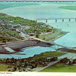 c1960s Chamberlain, SD Aerial Missouri River Bridge House Construction 4x6 PC M1