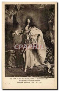 Old Postcard Museum Du Louvre Paris Ecole Francaise Hyacinthe Rigaud Louis XIV