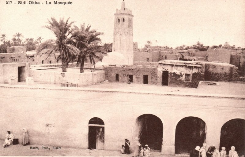 Vintage Postcard 1910's Sidi Okba La Mosquee Maure Photo Biskra Okba, Algeria