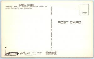 AURORA, Illinois  IL   Aurora Savings & Loan LILLIPUTIAN PARK Amusement Postcard