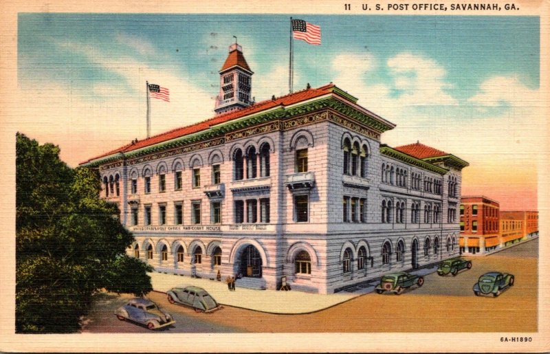 Georgia Savannah Post Office 1938 Curteich